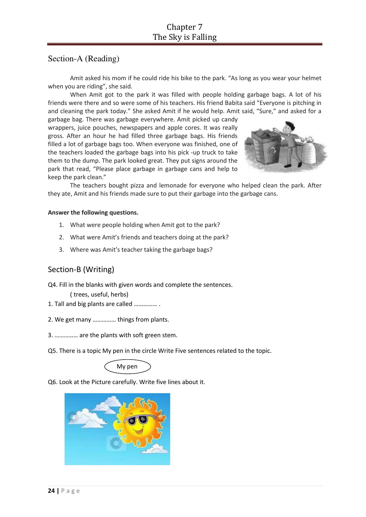Chhattisgarh Board Class 5 English Question Bank - Page 28