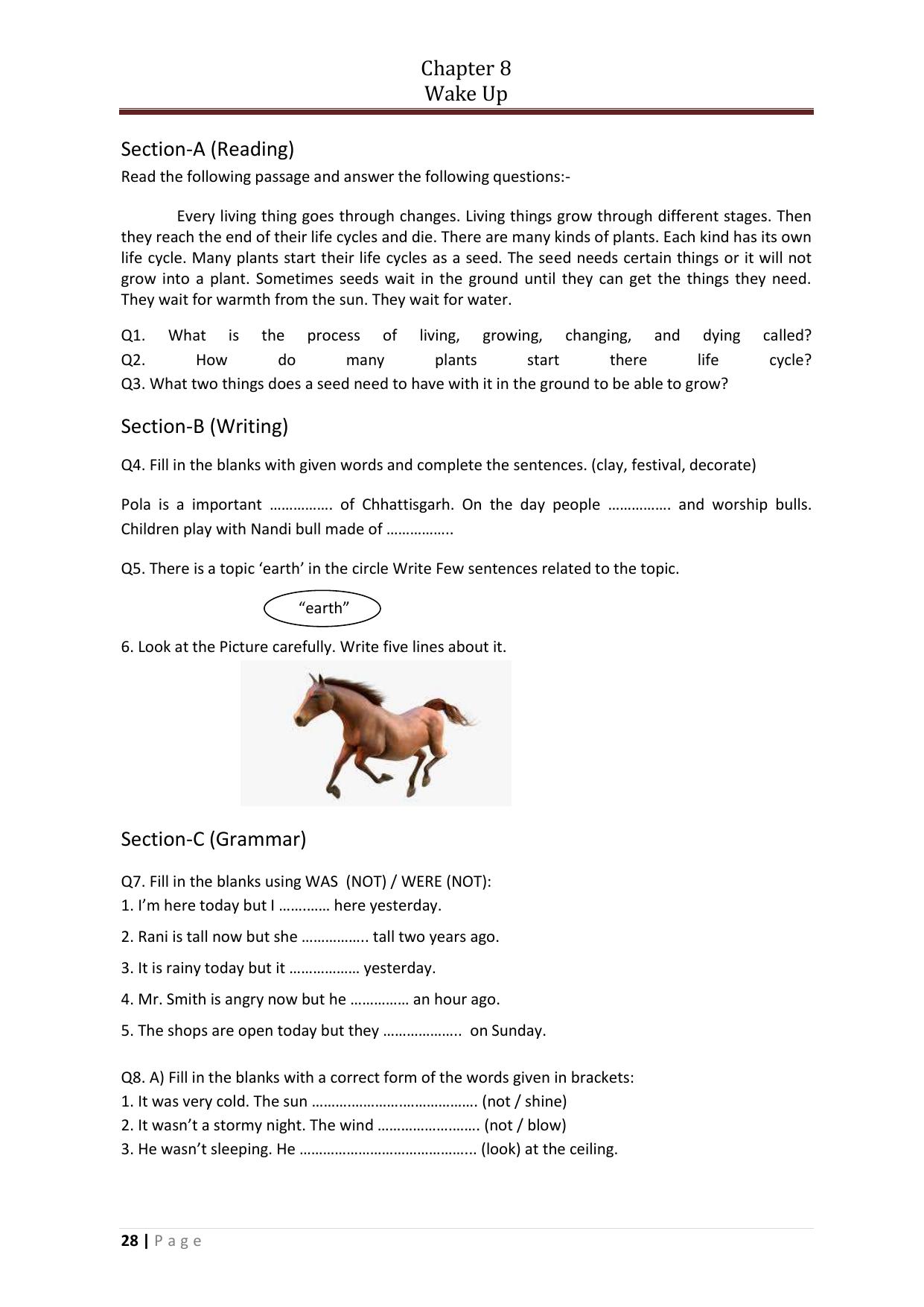 Chhattisgarh Board Class 5 English Question Bank - Page 32