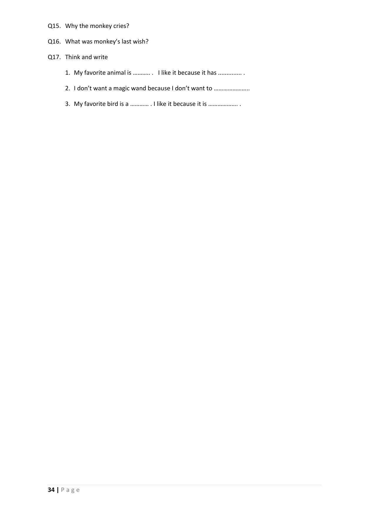 Chhattisgarh Board Class 5 English Question Bank - Page 38