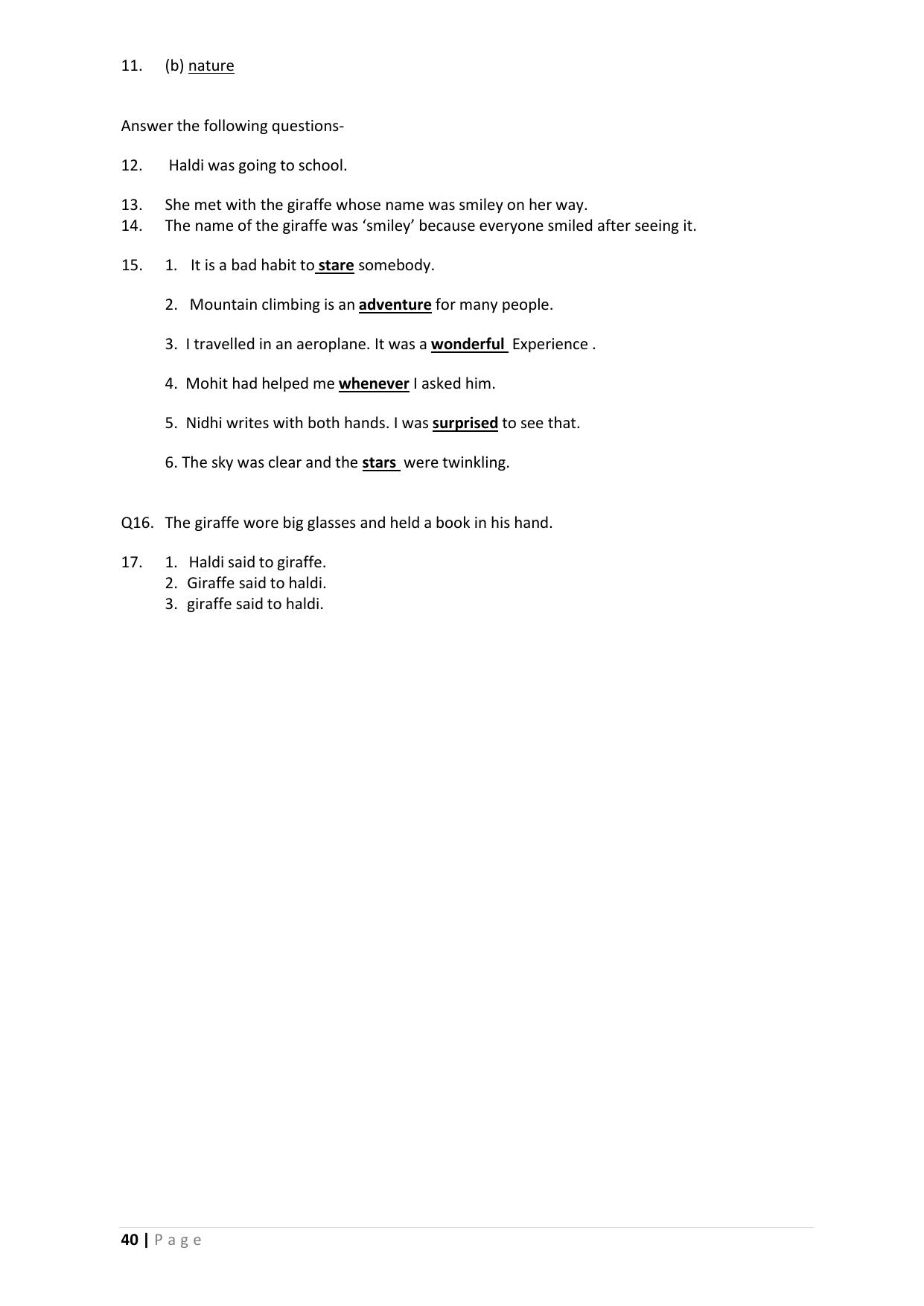 Chhattisgarh Board Class 5 English Question Bank - Page 44