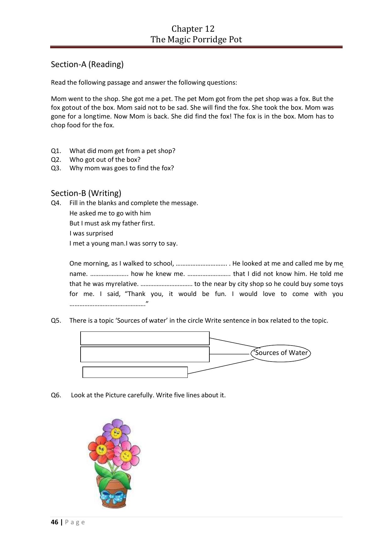 Chhattisgarh Board Class 5 English Question Bank - Page 50