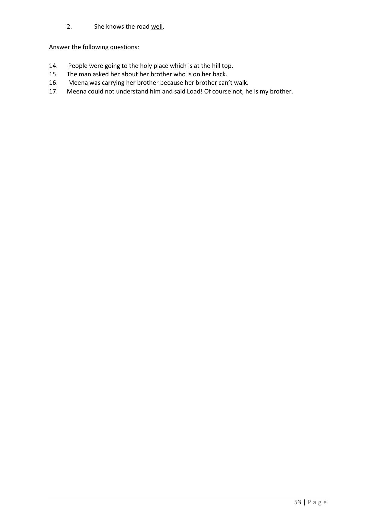 Chhattisgarh Board Class 5 English Question Bank - Page 57