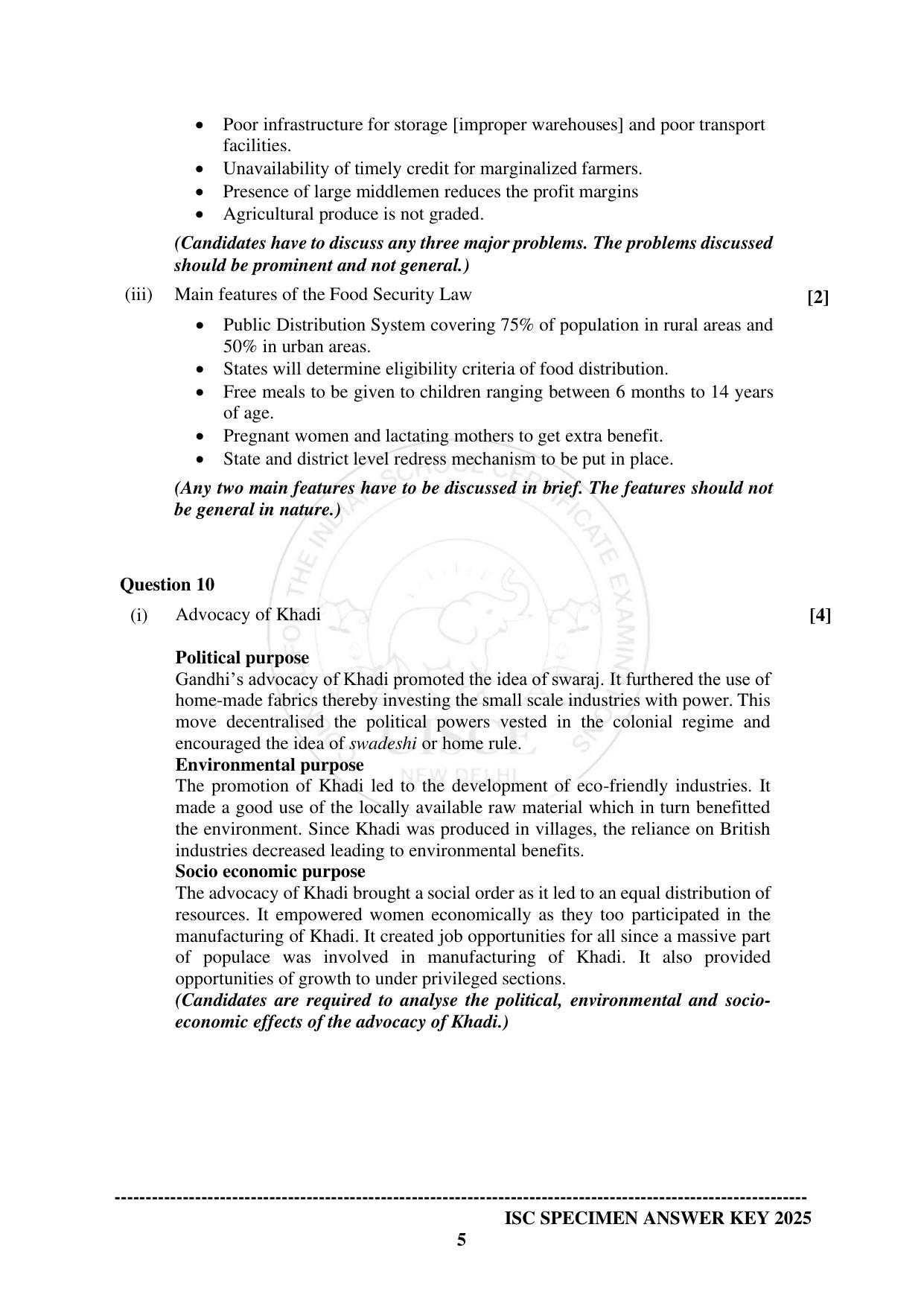 ISC Class 12 2025 ENVIRONMENTAL SCIENCE (SQP & AK) Specimen Paper - Page 11