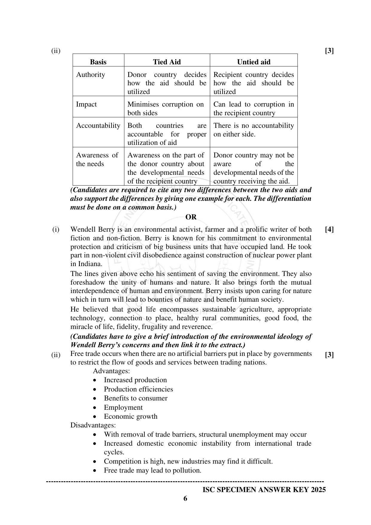ISC Class 12 2025 ENVIRONMENTAL SCIENCE (SQP & AK) Specimen Paper - Page 12