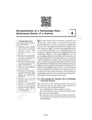 Reconstitution of a Partnership Firm – Retirement/Death of a Partner