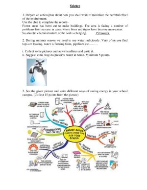 Worksheet for Class 4 Science Project Assignment