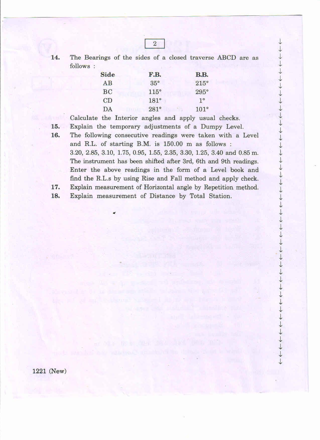 AP Inter 2nd Year Vocational Question Paper March - 2020 - Surveying Theory-I - Page 2
