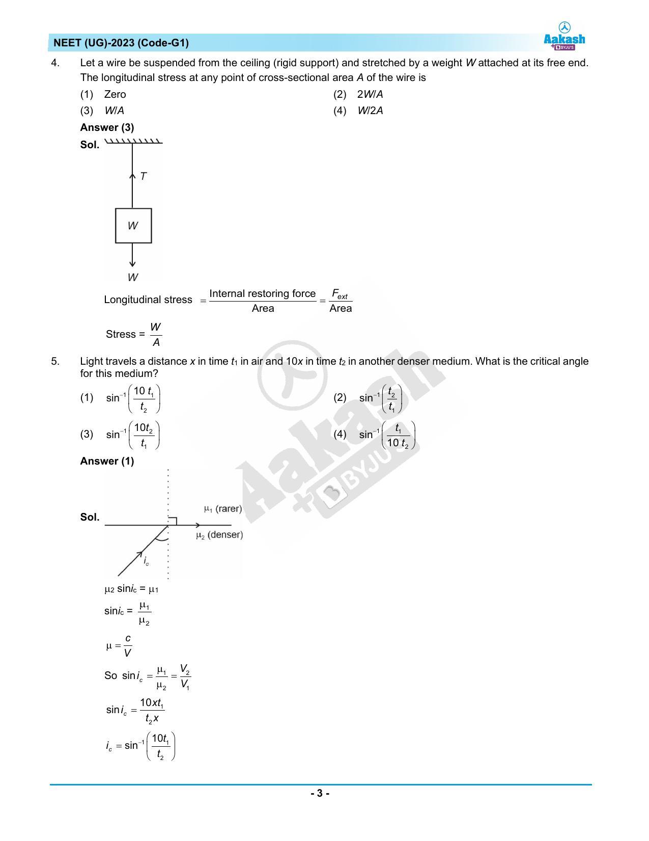 NEET 2023 Question Paper G1 - Page 3