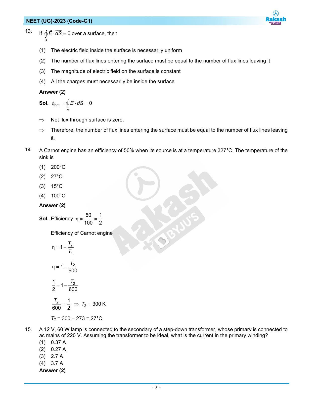NEET 2023 Question Paper G1 - Page 7