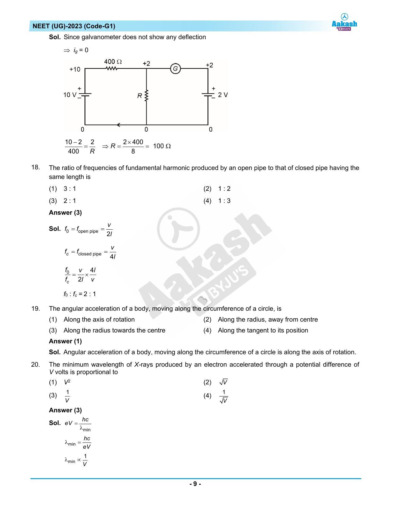 NEET 2023 Question Paper G1 - Page 9