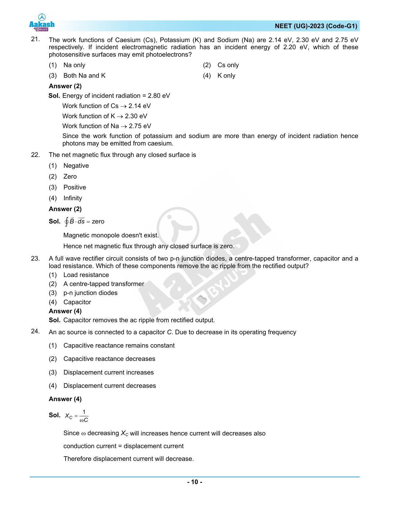 NEET 2023 Question Paper G1 - Page 10