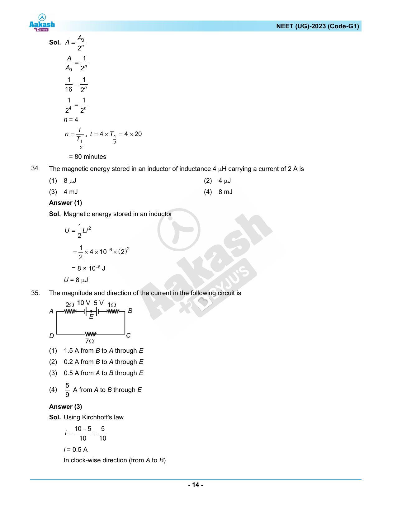 NEET 2023 Question Paper G1 - Page 14