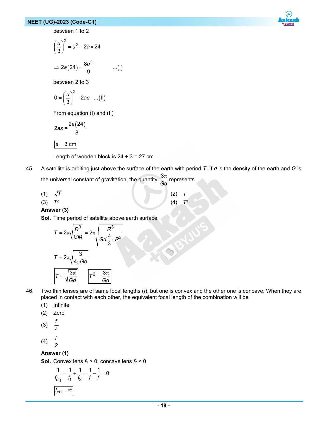 NEET 2023 Question Paper G1 - Page 19
