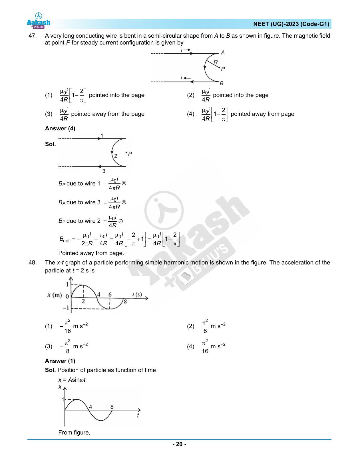 NEET 2023 Question Paper G1 - Page 20