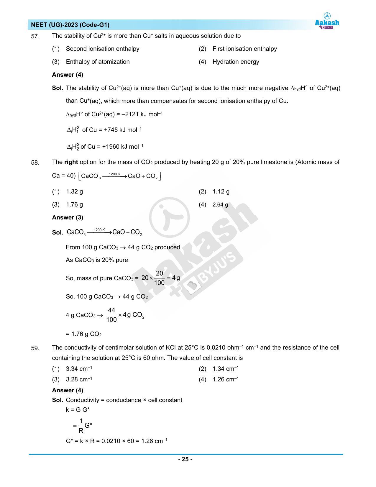 NEET 2023 Question Paper G1 - Page 25
