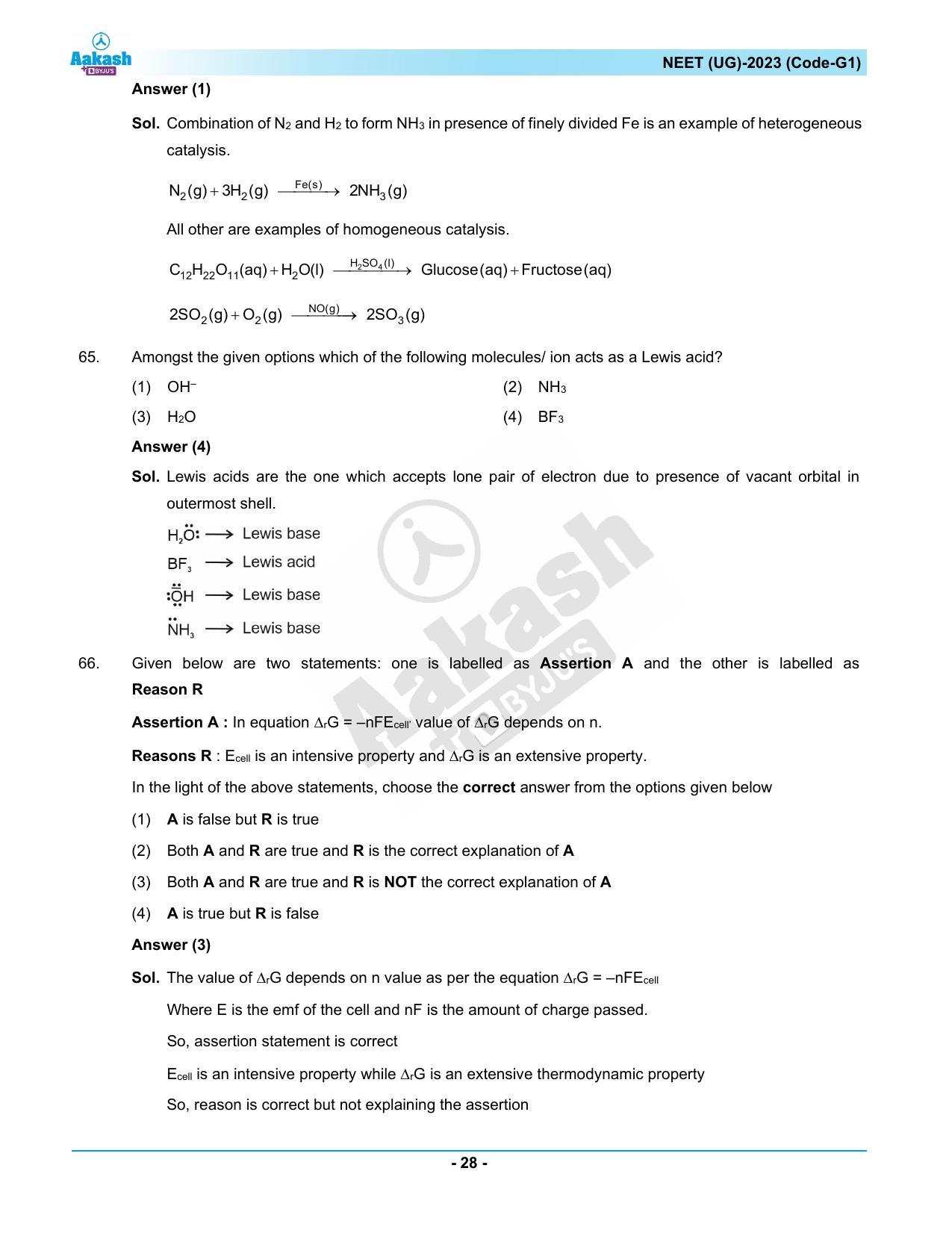 NEET 2023 Question Paper G1 - Page 28
