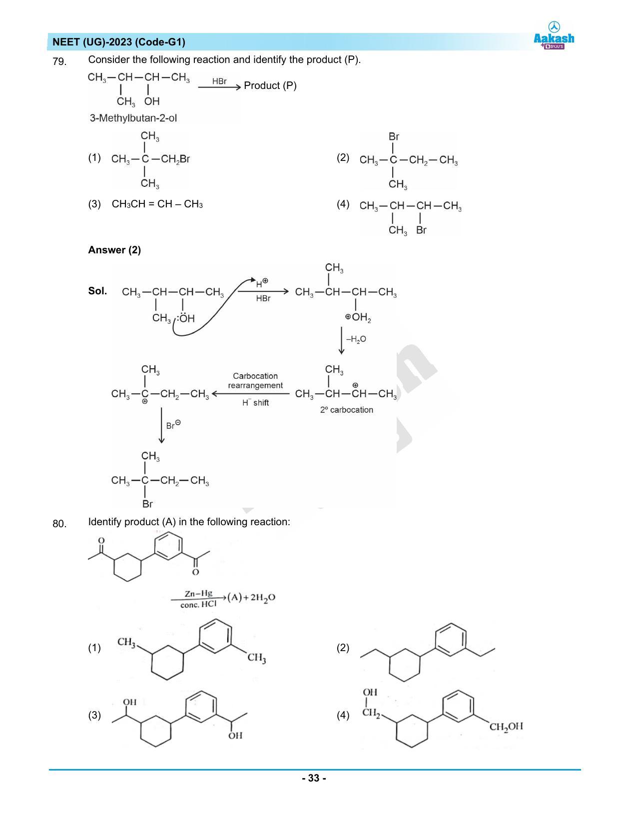 NEET 2023 Question Paper G1 - Page 33