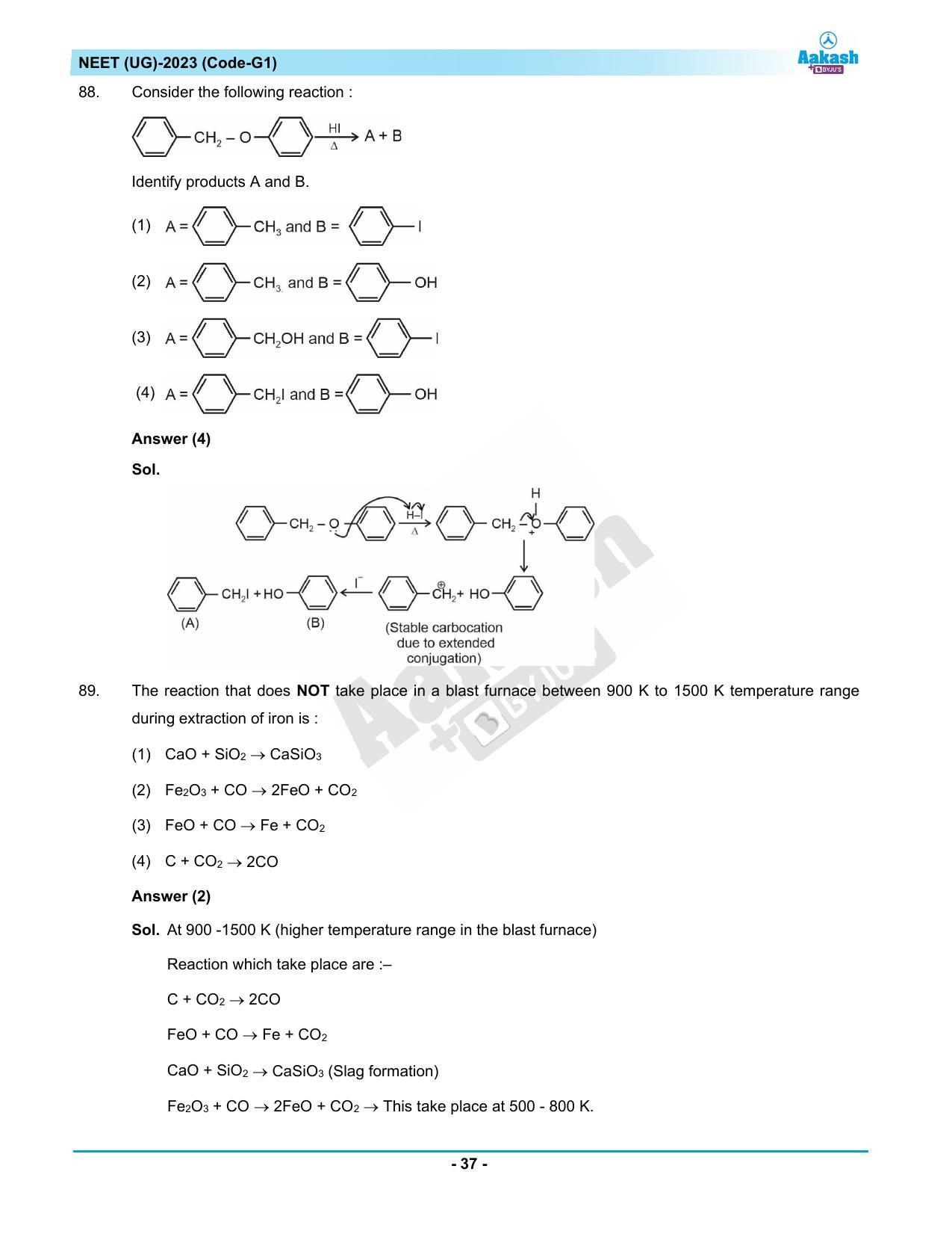 NEET 2023 Question Paper G1 - Page 37
