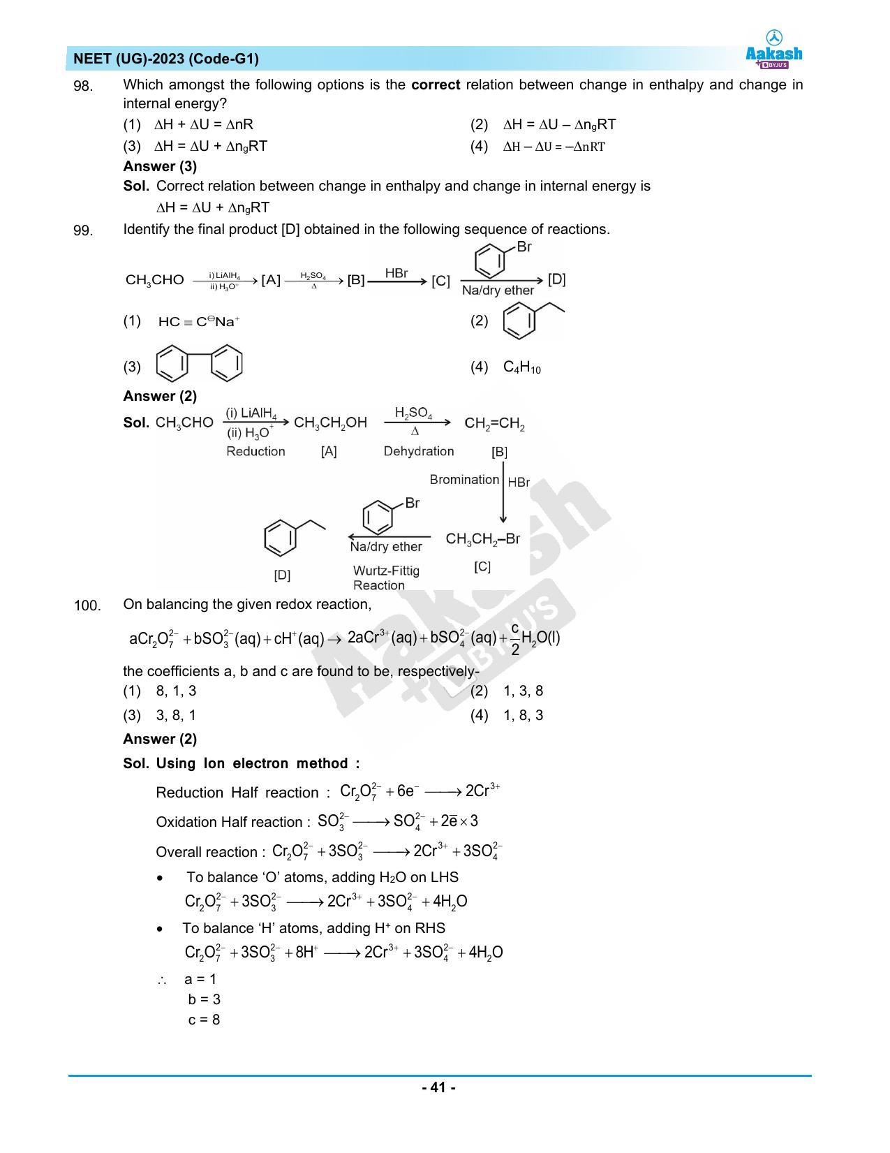 NEET 2023 Question Paper G1 - Page 41