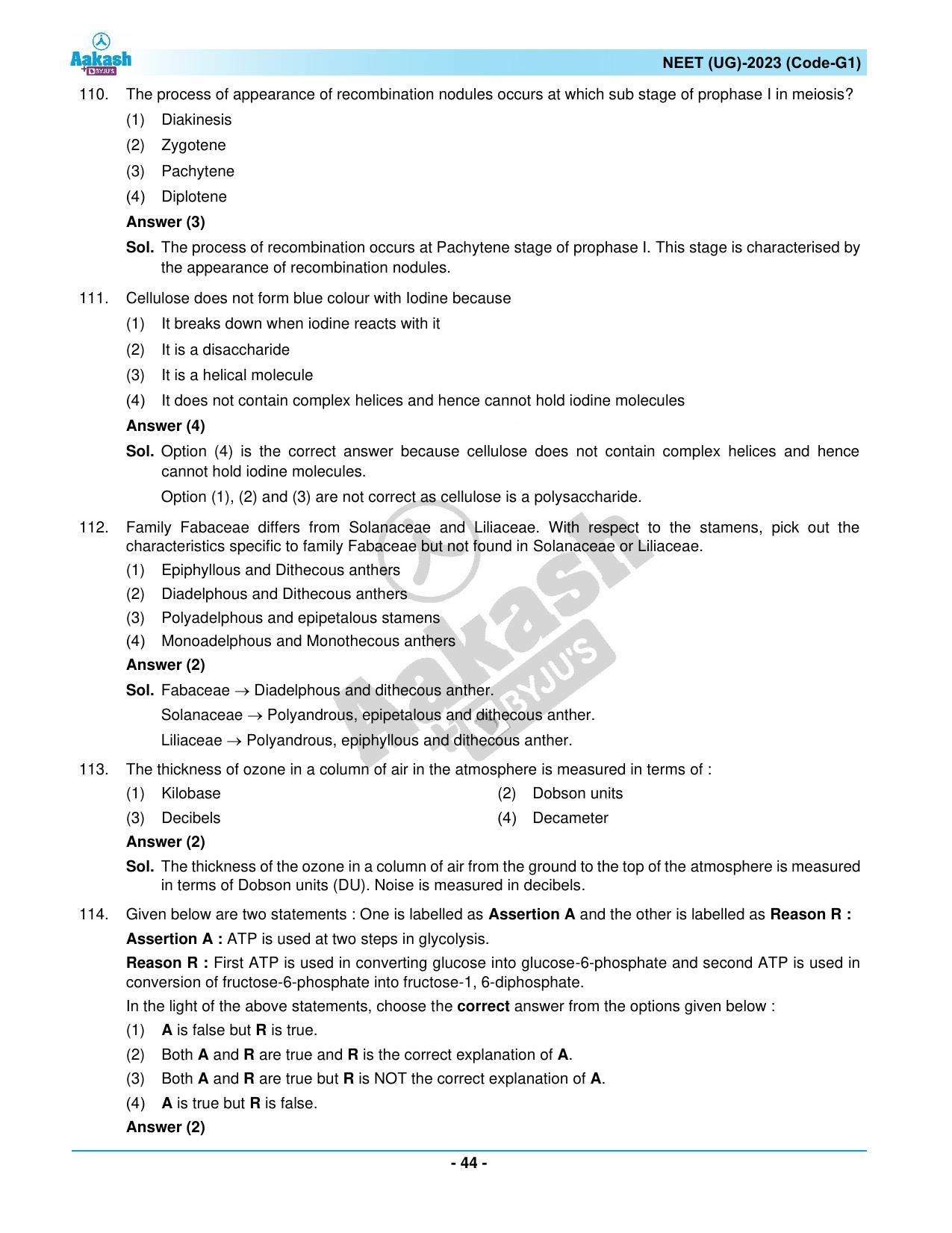 NEET 2023 Question Paper G1 - Page 44