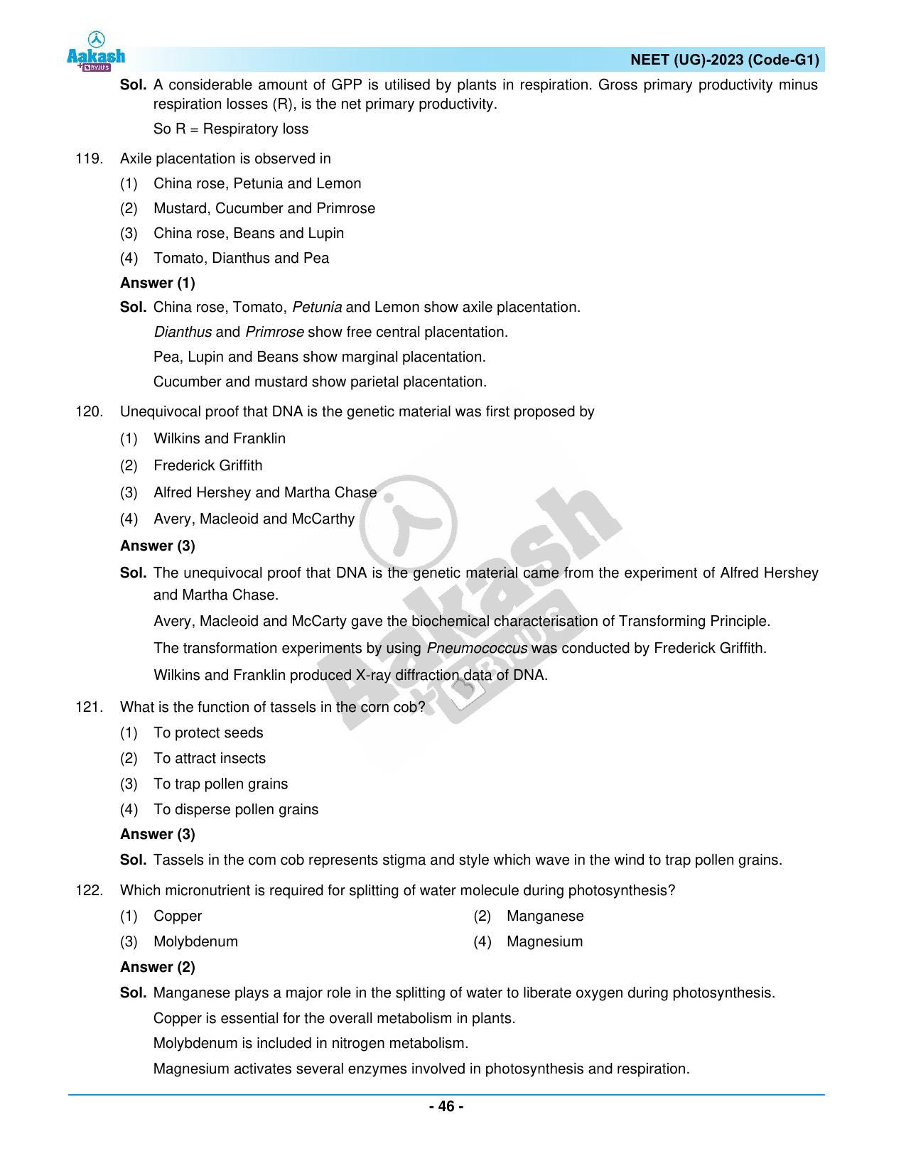 NEET 2023 Question Paper G1 - Page 46