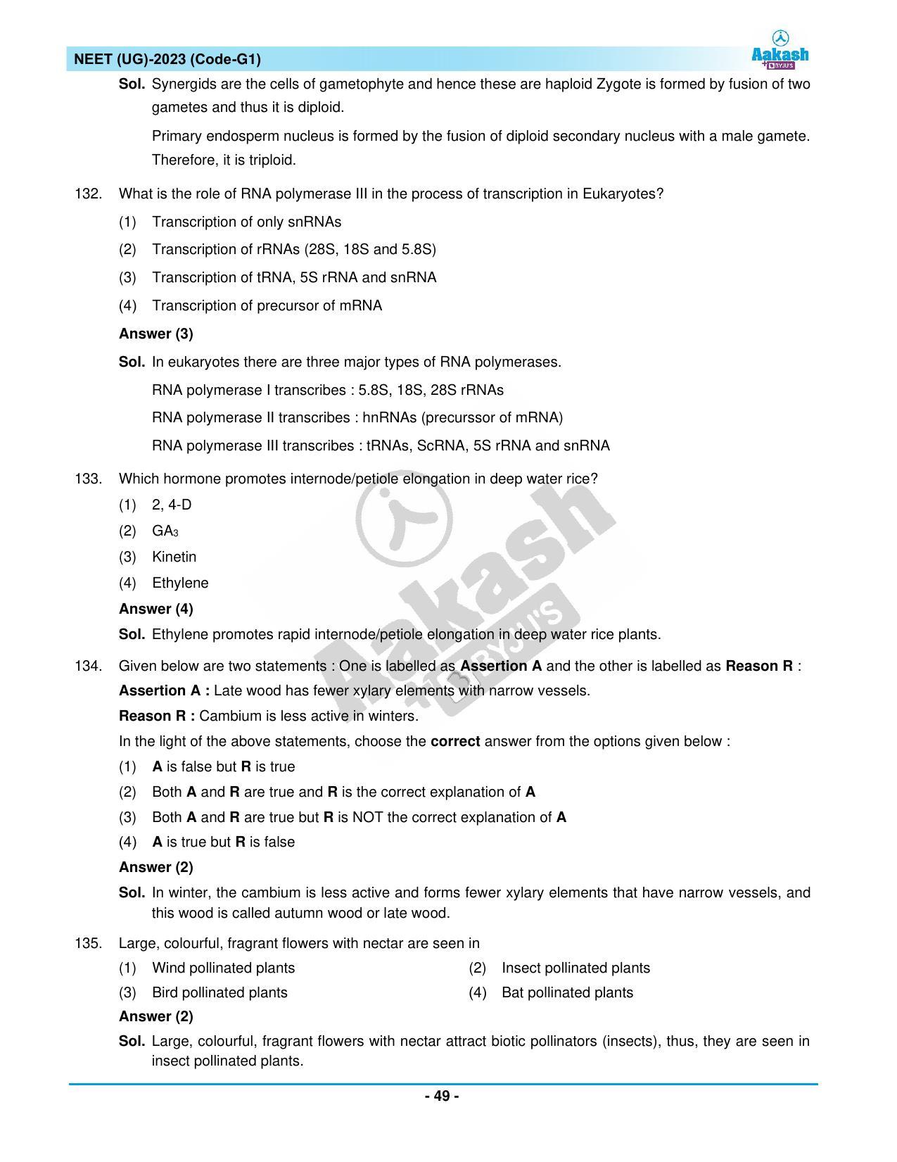 NEET 2023 Question Paper G1 - Page 49