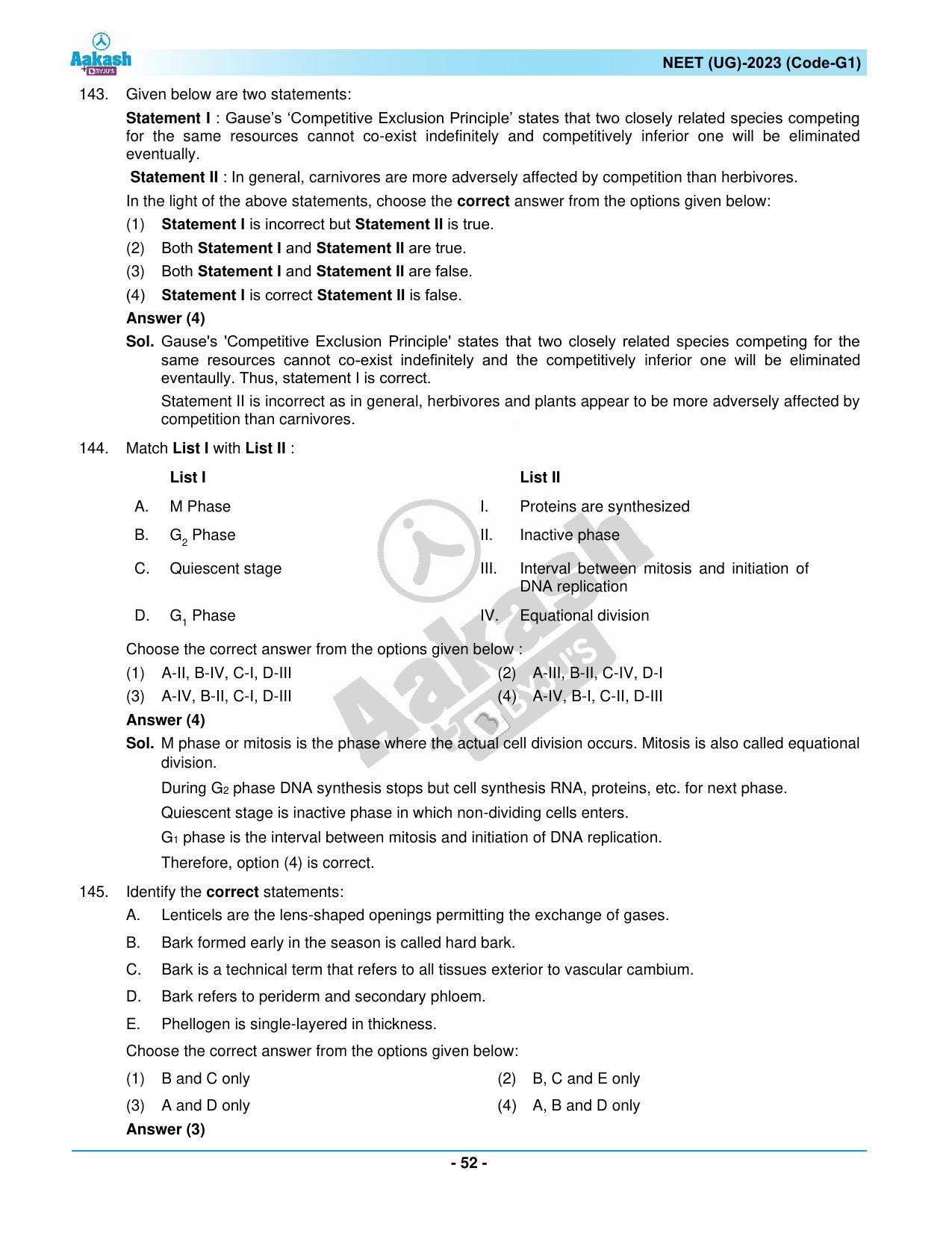 NEET 2023 Question Paper G1 - Page 52