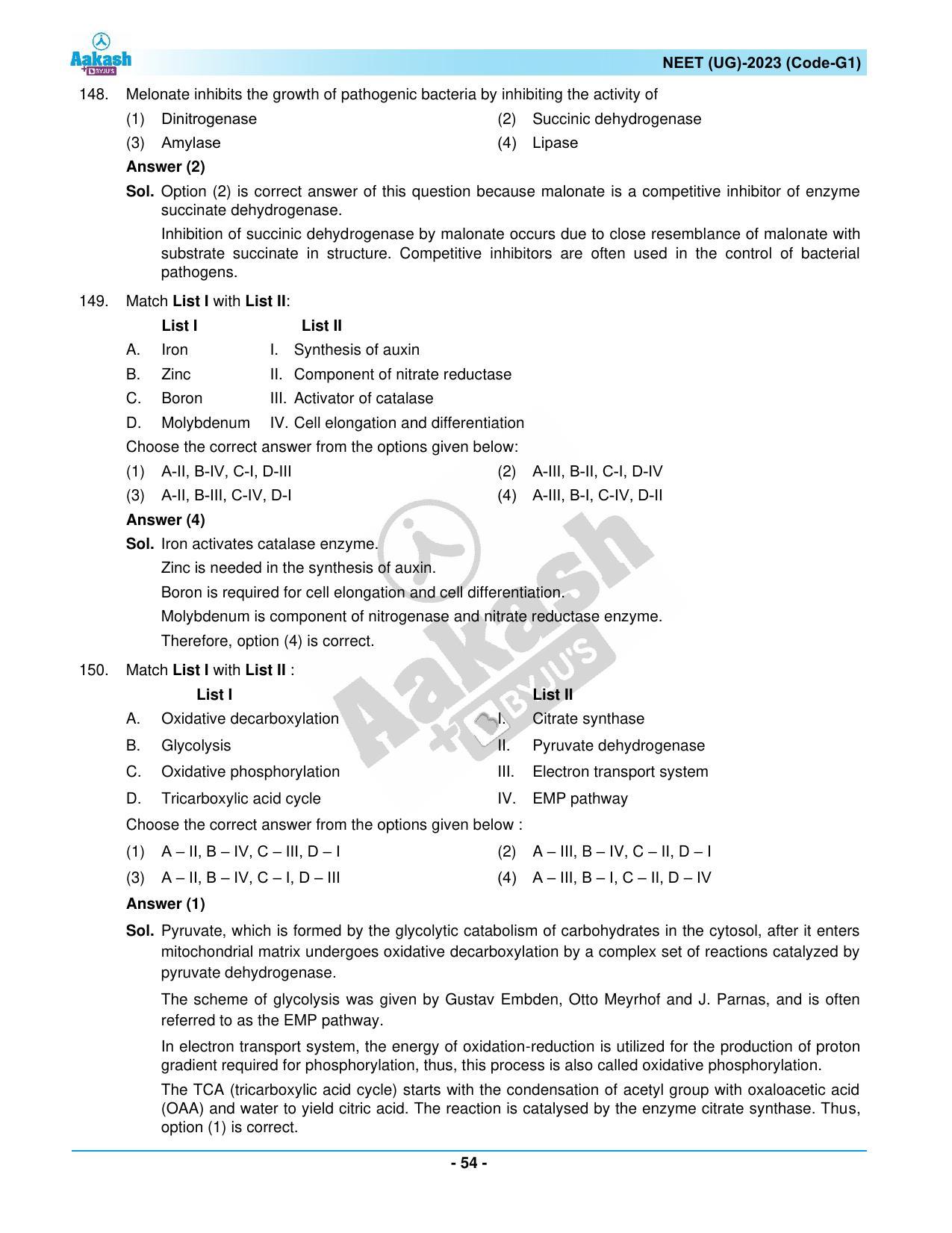 NEET 2023 Question Paper G1 - Page 54