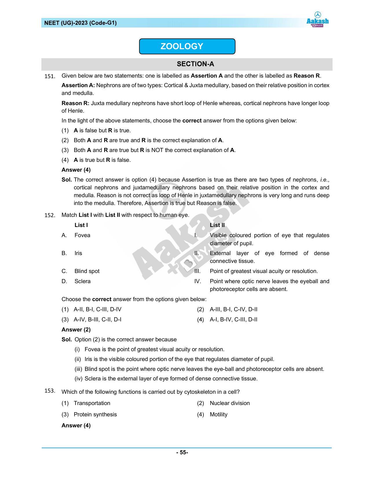 NEET 2023 Question Paper G1 - Page 55