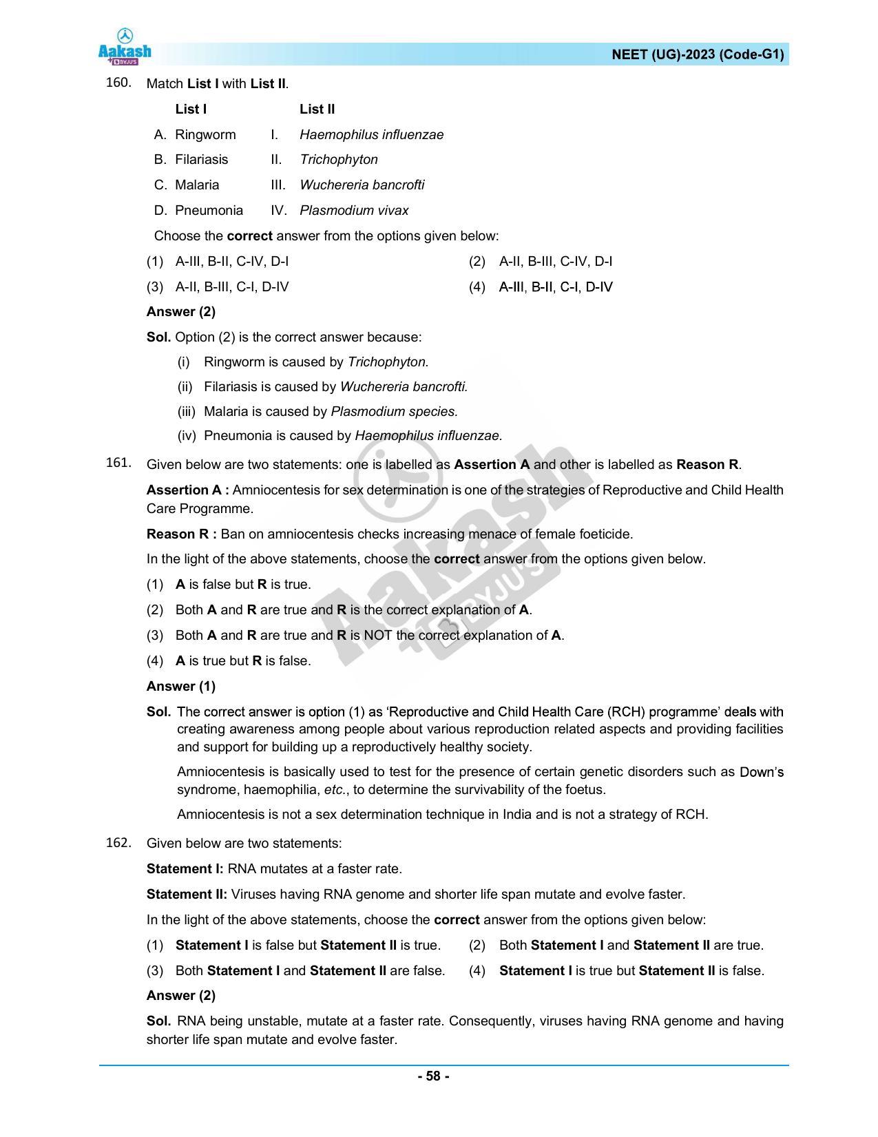 NEET 2023 Question Paper G1 - Page 58