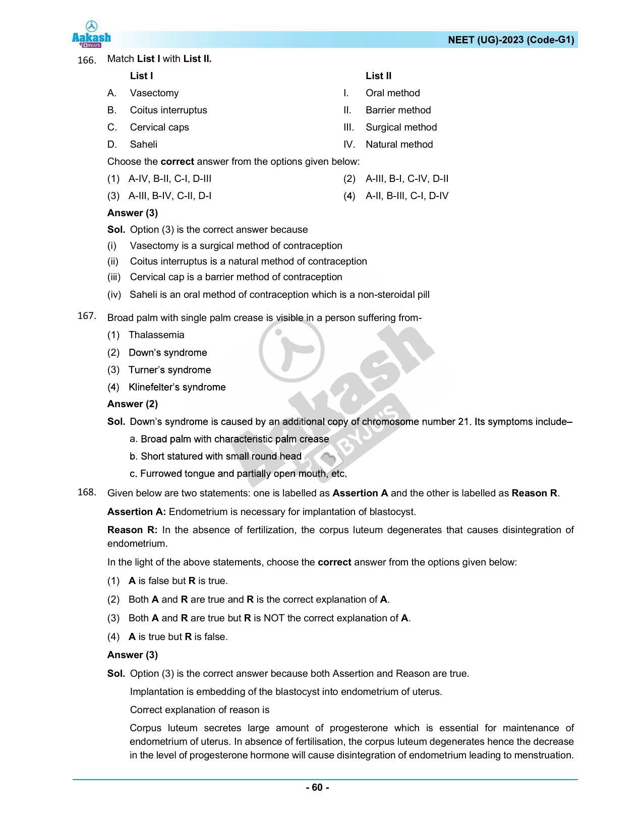 NEET 2023 Question Paper G1 - Page 60