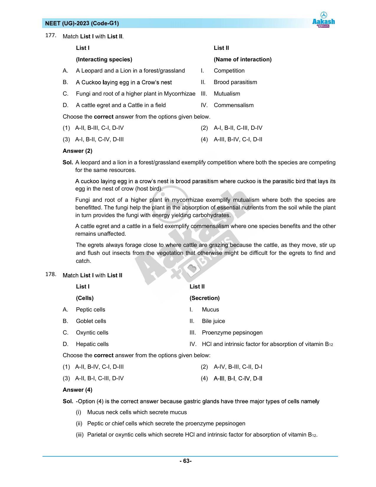 NEET 2023 Question Paper G1 - Page 63