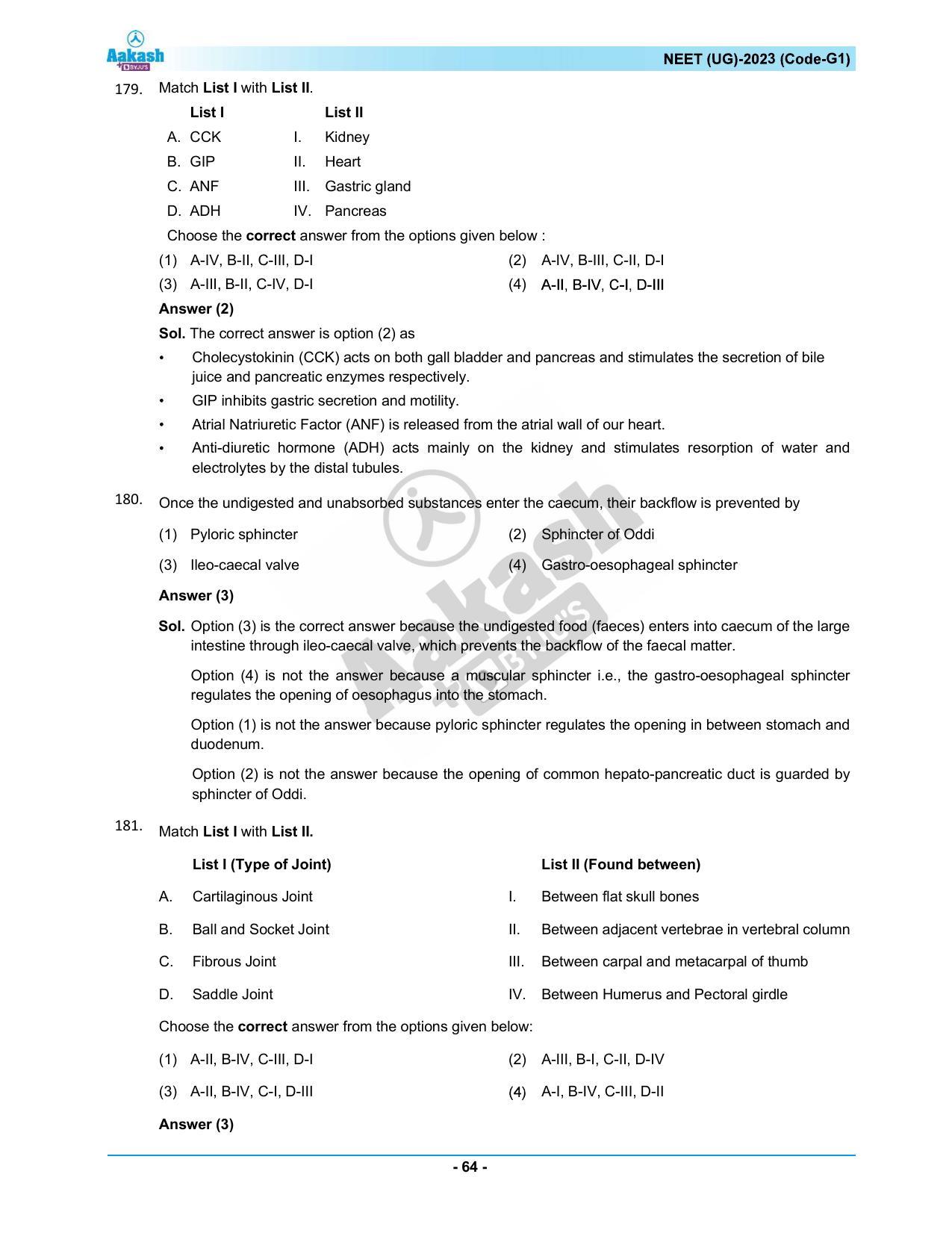 NEET 2023 Question Paper G1 - Page 64