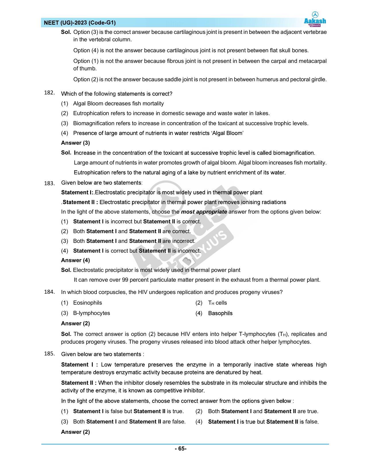 NEET 2023 Question Paper G1 - Page 65