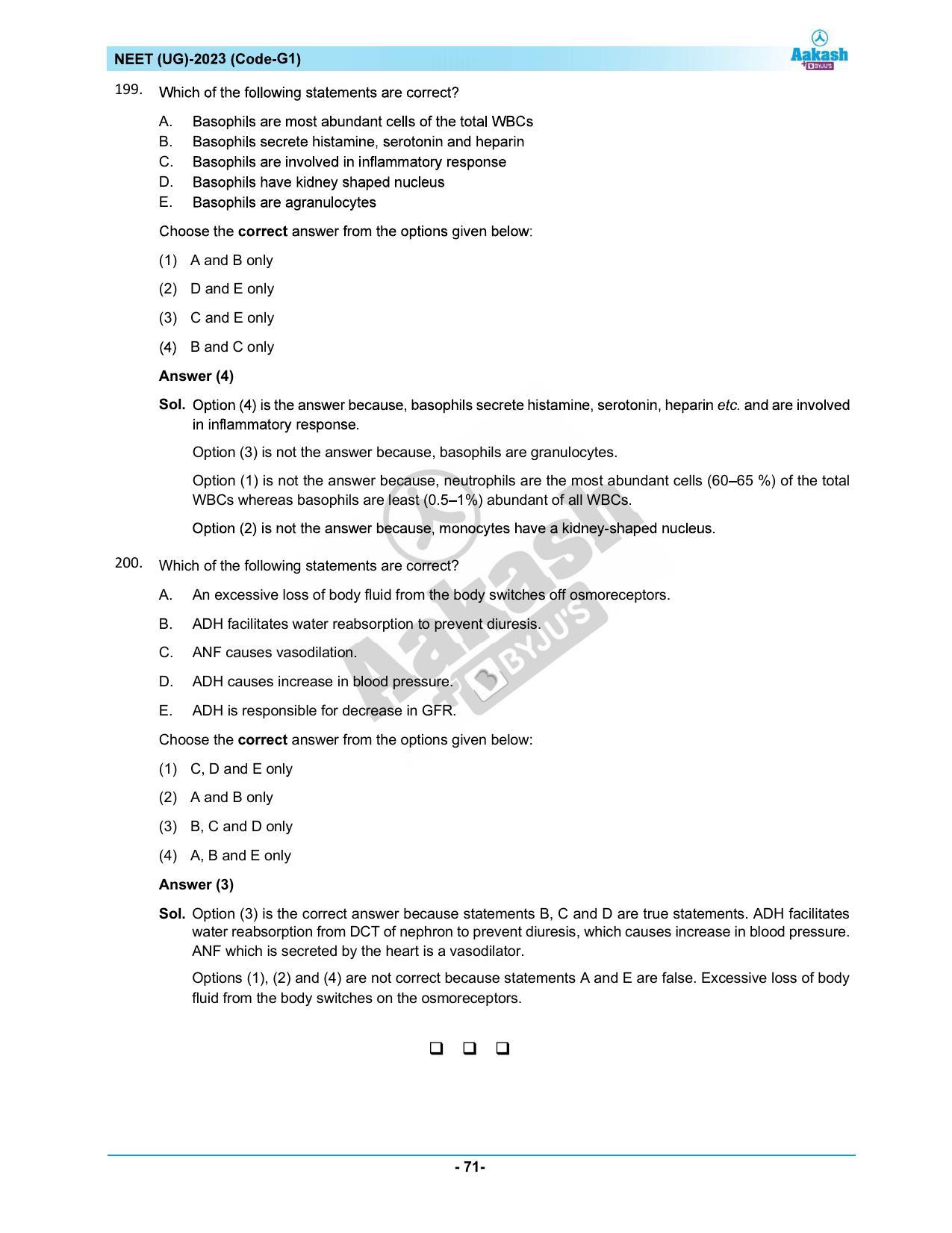 NEET 2023 Question Paper G1 - Page 71