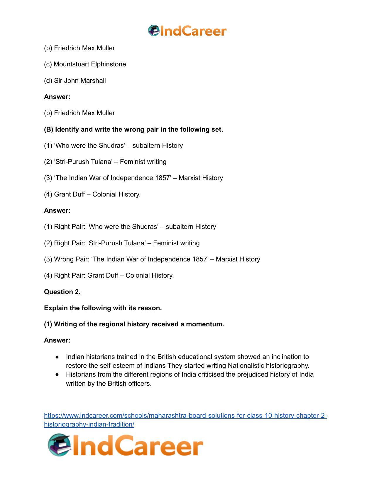 Maharashtra Board Solutions for Class 10- History: Chapter 2- Historiography Indian Tradition - Page 3