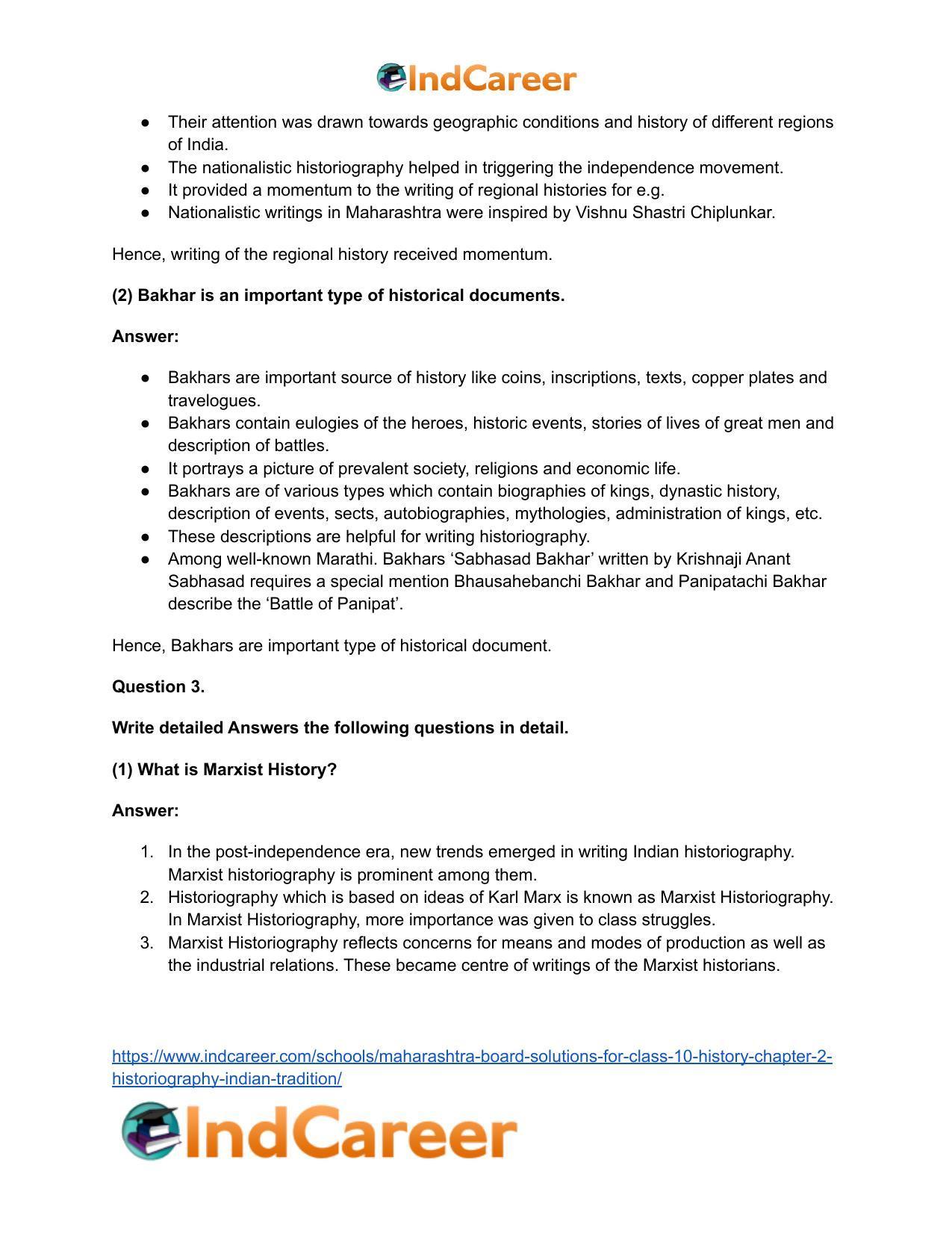 Maharashtra Board Solutions for Class 10- History: Chapter 2- Historiography Indian Tradition - Page 4