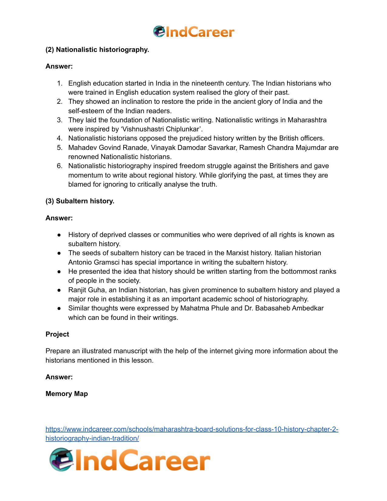 Maharashtra Board Solutions for Class 10- History: Chapter 2- Historiography Indian Tradition - Page 8