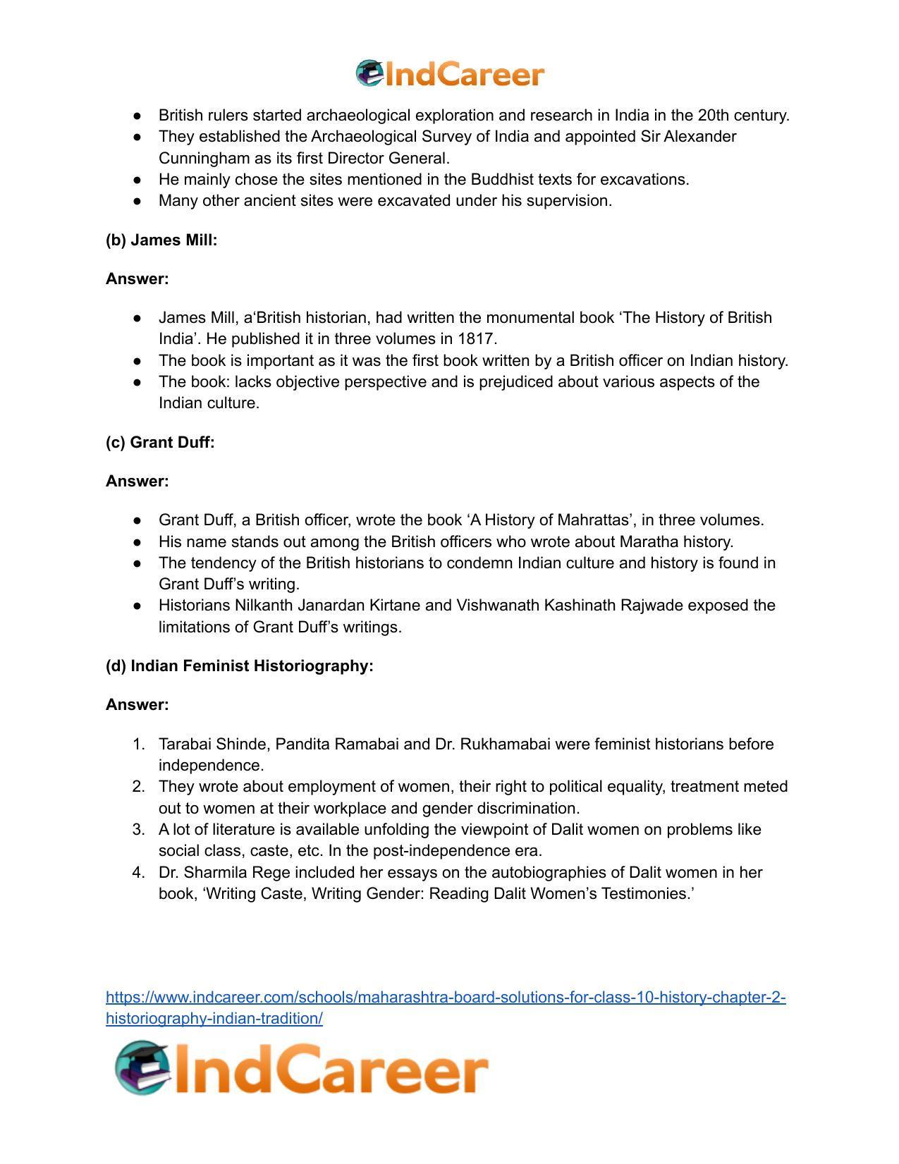 Maharashtra Board Solutions for Class 10- History: Chapter 2- Historiography Indian Tradition - Page 19