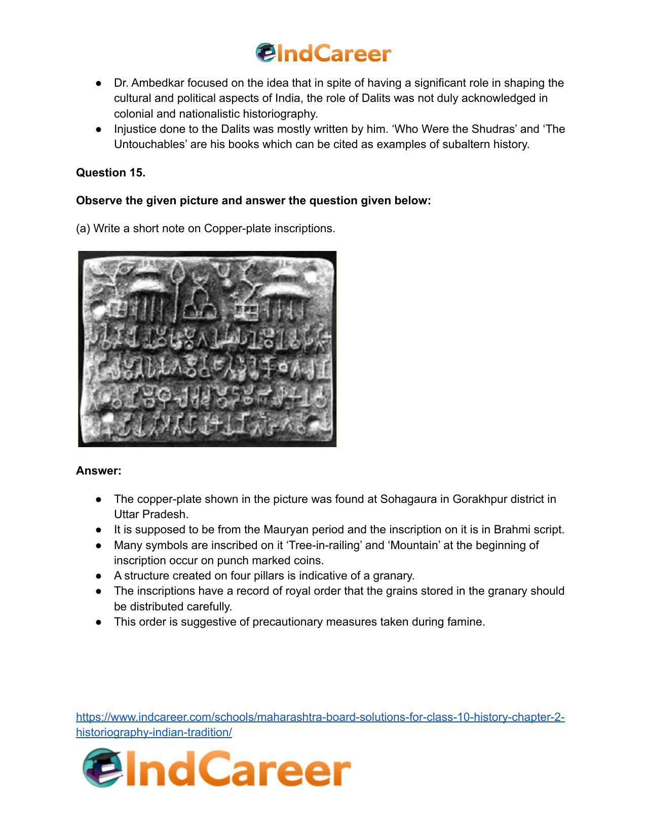 Maharashtra Board Solutions for Class 10- History: Chapter 2- Historiography Indian Tradition - Page 25