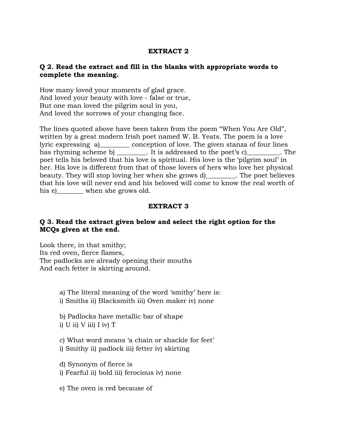 JKBOSE Class 10 English Question Bank - Page 2