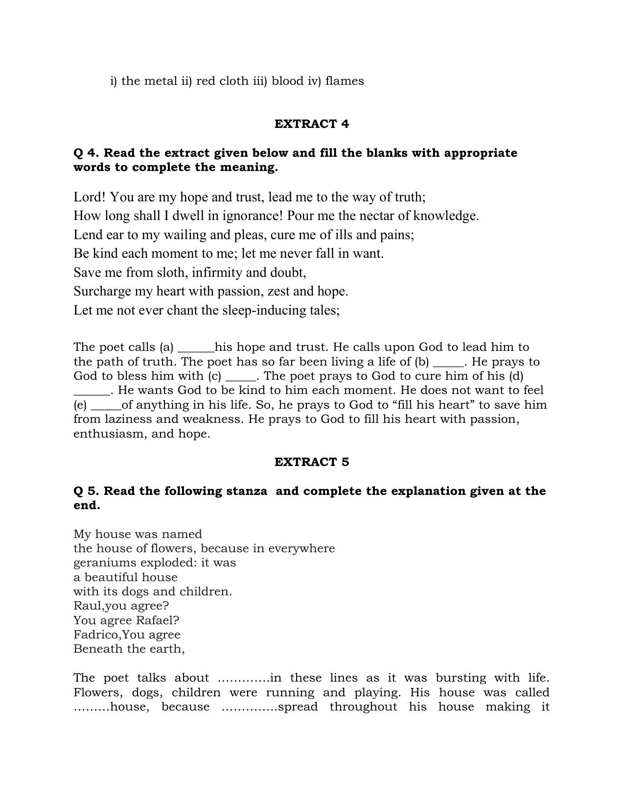 JKBOSE Class 10 English Question Bank - Page 3