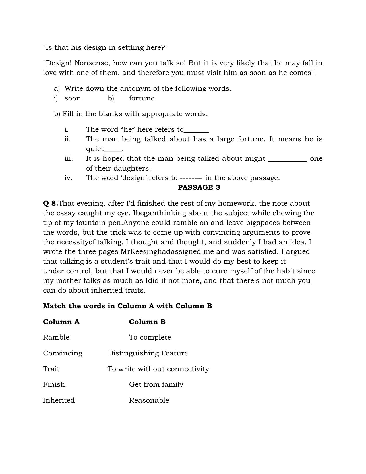 JKBOSE Class 10 English Question Bank - Page 5