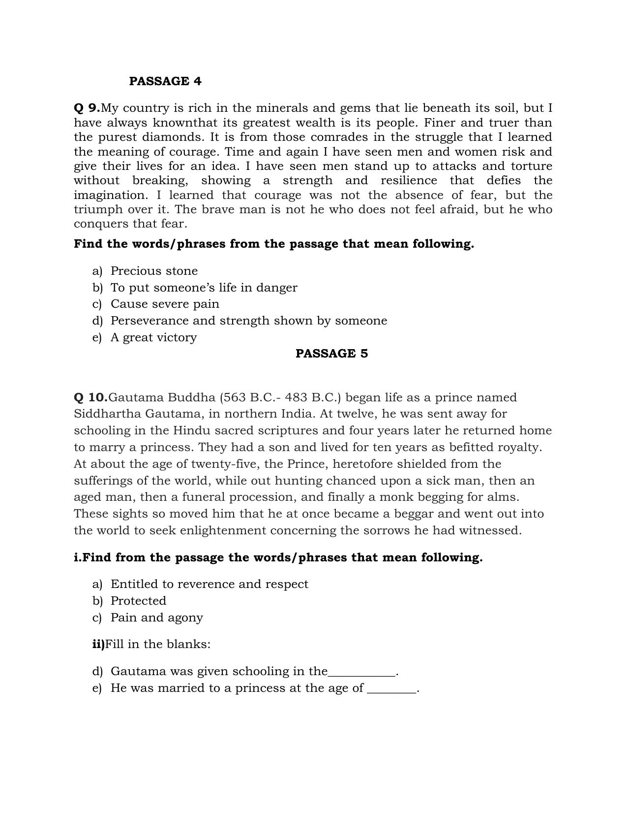 JKBOSE Class 10 English Question Bank - Page 6