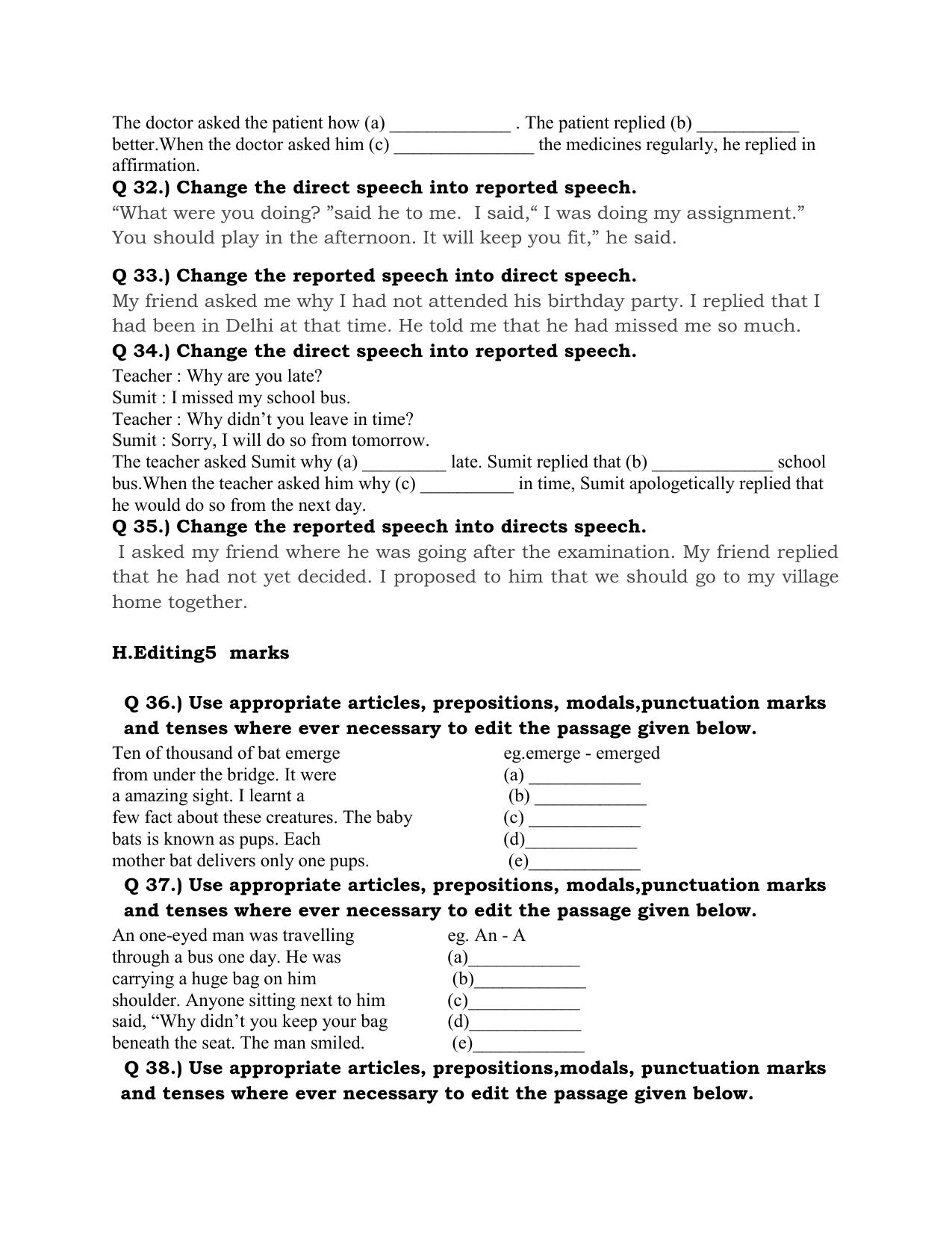 JKBOSE Class 10 English Question Bank - Page 15