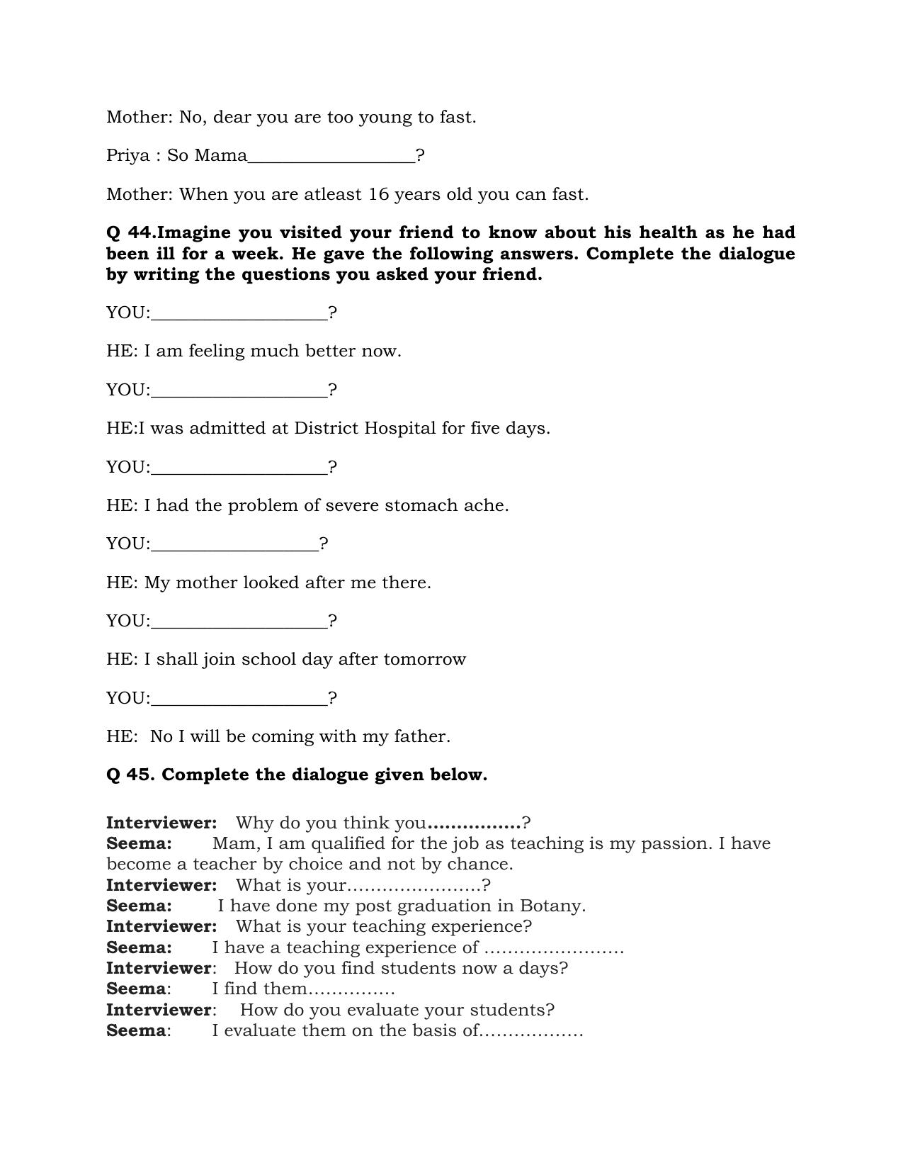 JKBOSE Class 10 English Question Bank - Page 18
