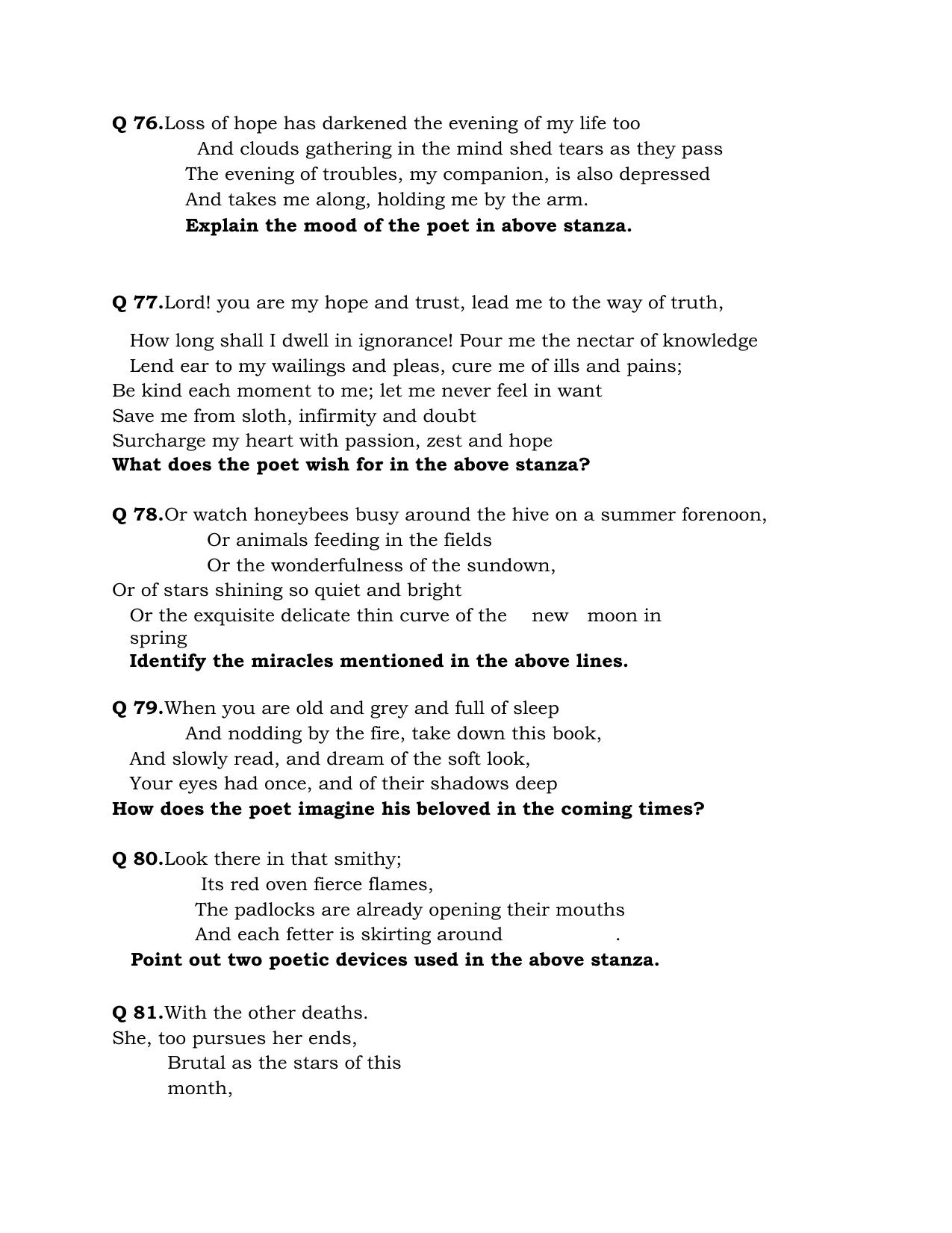 JKBOSE Class 10 English Question Bank - Page 26