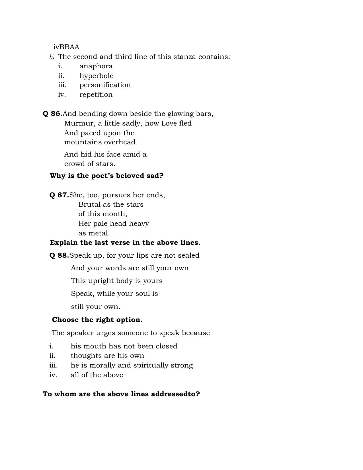JKBOSE Class 10 English Question Bank - Page 28