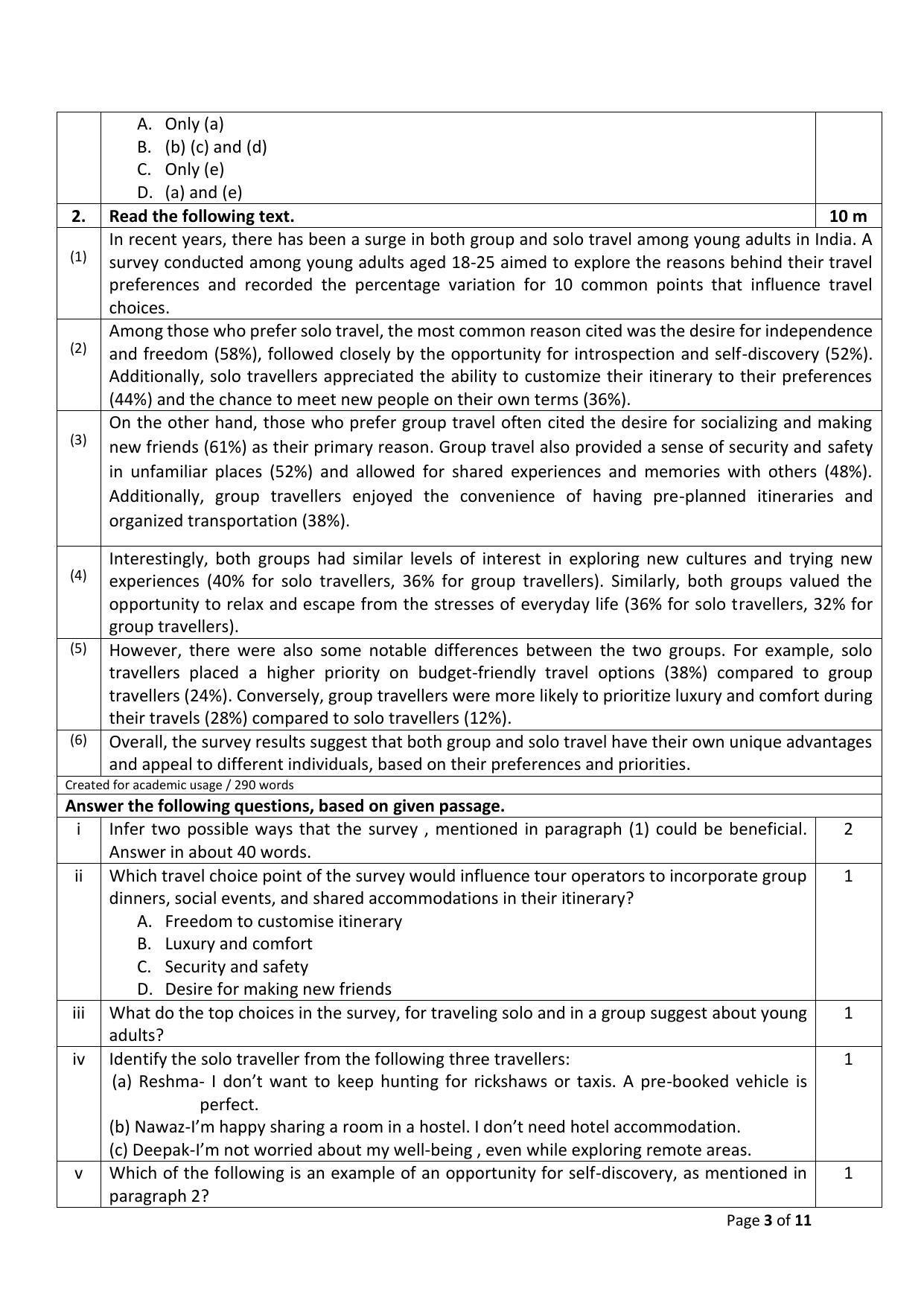 CBSE Class 12 English Core Sample Paper 2024 - Page 3