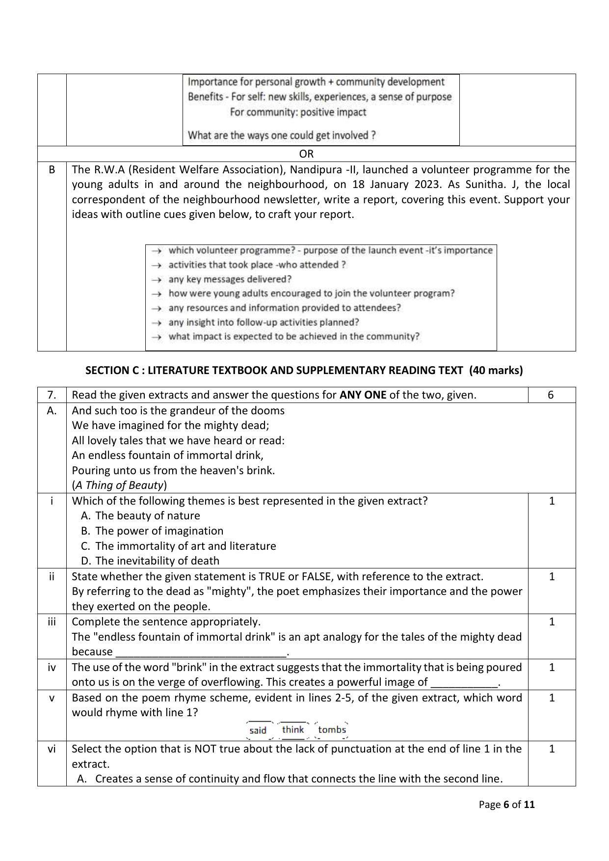 CBSE Class 12 English Core Sample Paper 2024 - Page 6